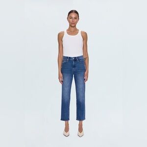 Pistola Charlie High Rise Straight Ankle Jean Augustus Medium Wash 29 8 Denim